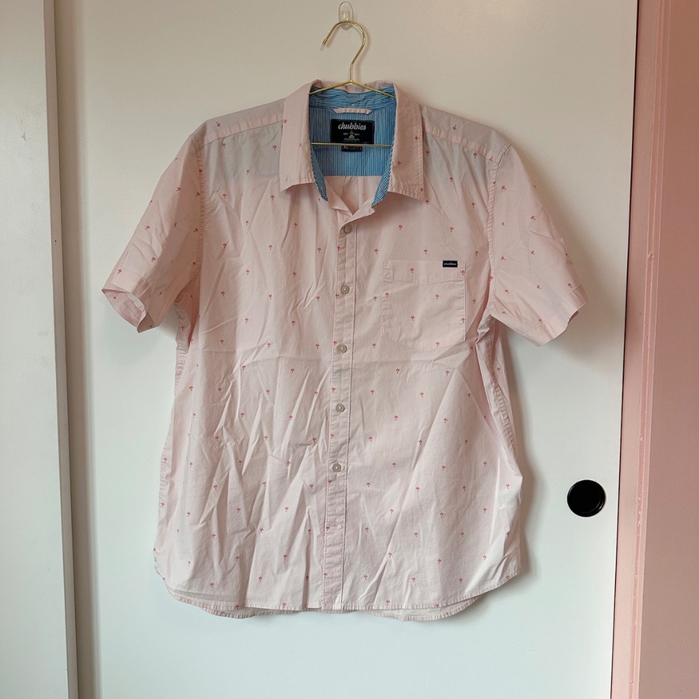 Chubbies "Friday Shirt" Pink Palm Tree - Picture 1 of 4